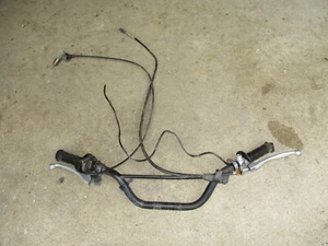 1980-1984 HONDA XR80 HANDLEBARS HANDLEBAR XR 80 TWIST THROTTLE CABLES CLUTCH - Picture 1 of 5