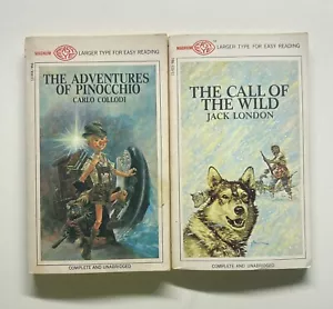 2 Magnum Easy Eye Books The Adventures Of Pinocchio & The Call Of The Wild - Picture 1 of 6