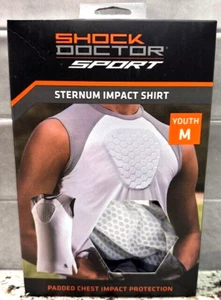 Shock Doctor Sports Padded Chest Sternum Impact Shirt Size Youth Medium - Picture 1 of 2
