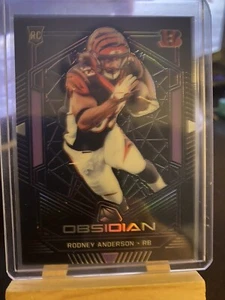 2019 Panini Obsidian Football RODNEY ANDERSON /75 Purple Etch Card #191 Bengal - Picture 1 of 2