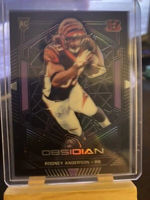 2019 Panini Obsidian Football RODNEY ANDERSON /75 Purple Etch Card #191 Bengal - Image 1 of 2
