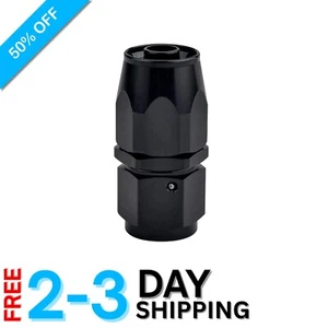 Versatile 8AN Black Aluminum Swivel Fitting – Compatible with Braided Hoses - Picture 1 of 8