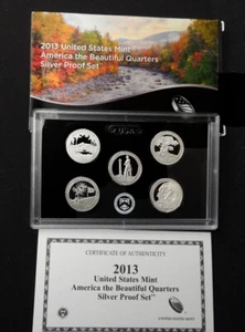 2013 U.S. Mint America the Beautiful Quarters Silber Proof Set mit Box und COA - Bild 1 von 5
