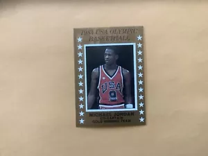 Tarjeta de equipo ganador de oro Michael Jordan de baloncesto olímpico de Estados Unidos 1984 - Imagen 1 de 4
