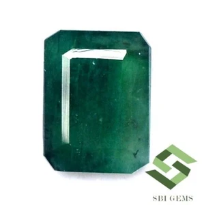 12x9.25 mm Certified Natural Emerald Octagon Cut 4.99 CTS Faceted Loose Gemstone - Picture 1 of 6
