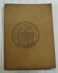 State of Wisconsin Seal University College Tobacco Leather Premium 1910's Murad - Picture 1 of 2