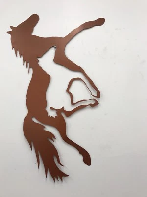 Hermoso arte de pared de caballo corte plasma cnc de 3 piezas. Cobre envejecido con recubrimiento en polvo  Foto 1 de 2