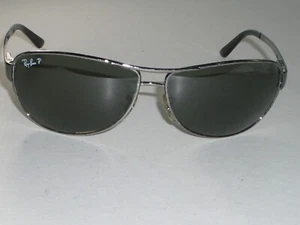 RAY BAN RB3342 60[]12mm GUNMETAL FLEX HINGES POLARIZED WARRIOR WRAP SUNGLASSES - Picture 1 of 10