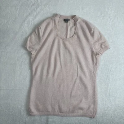 Suéter de cachemir Ann Taylor rosa manga corta cuello redondo de colección para mujer pequeño Foto 1 de 4