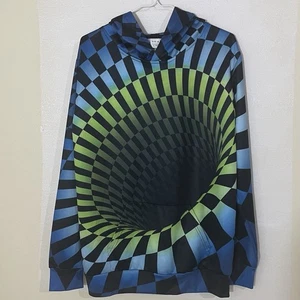Boys Medium Hoodie Pullover Long Sleeve With Swirl Design - Picture 1 of 4