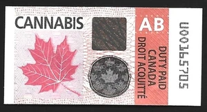 Canada | Alberta AB CANNABIS 2018 Marijuana Pot Duty Paid Revenue - Picture 1 of 5