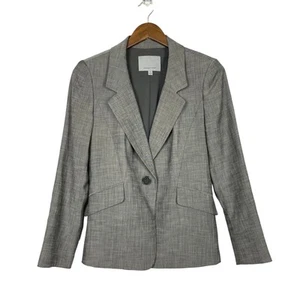 Classiques Entier 6 Women's Gray & Black Blend Single Button Blazer Jacket - Picture 1 of 10