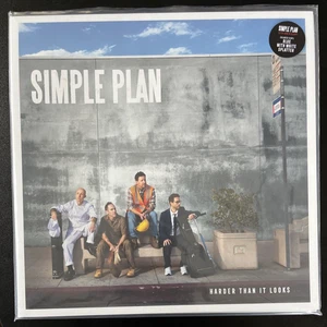 SIMPLE PLAN HARDER THAN IT LOOKS BLUE & WHITE SPLATTER VINYL LP LIMITED NEW MINT - Picture 1 of 2