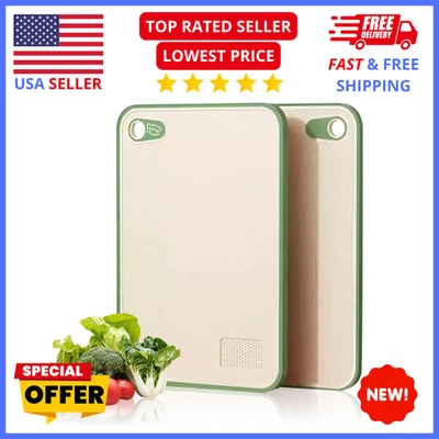 Tábua de cortar palha de trigo – Tábua de cortar cozinha durável para carne e vegetais - Imagem 1 de 4