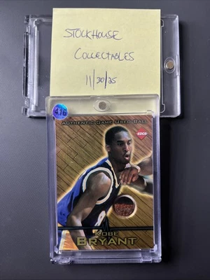 1997 Collector's Edge Коби Брайант #2 ПОДЛИННЫЙ ИГРОВОЙ Б/У МЯЧ - редкая - Изображение 1 из 2