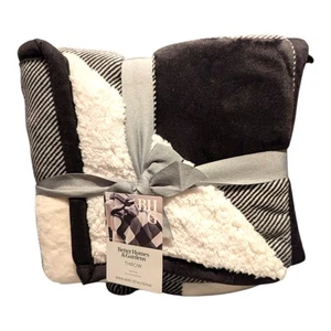 BNWT Better Homes & Gardens Velvet Plush Throw with Faux Shearling Reverse 50x60 - Picture 1 of 4
