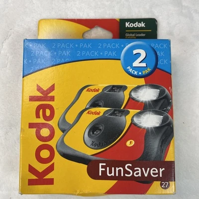 Kodak FunSaver 35mm 2-Pack Disposable Film Cameras Exp 02/2014 Sealed - Image 1 of 4