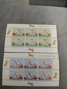 NEW ZEALAND-MS902 HEALTH STAMPS CRICKET 2 X MINI SHEETS MNH - Picture 1 of 2