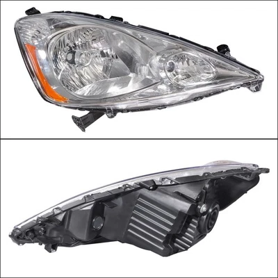 For Honda FIT 2009-11 Halogen Chrome Headlight Pair 09-11 Right Side Replacement - Image 1 of 4