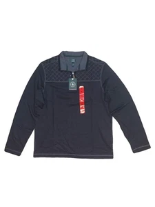 G.H. Bass & Co. Herren Fleecepullover mit Viertelreißverschluss (M, schwarz) - Bild 1 von 1