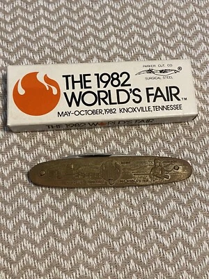 Parke Cut Co. 1982 FERIA MUNDIAL CUCHILLO BOLÍGRAFO LATÓN ACERO QUIRÚRGICO ¡¡¡¡Embajador!!!!!! Foto 1 de 4