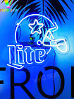 Miller Lite Beer Dallas Cowboys Helmet 20&quot;x16&quot; Acrylic Neon Light Sign Lamp Bar for sale