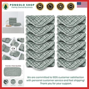 Super Absorbent Cotton Muslin Burp Cloths 12 Pack - Perfect for New Parents - Picture 1 of 9