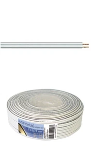 10m Lautsprecherkabel 2x 0,75mm² weiß grau Audiokabel Boxenkabel Boxen Kabel - Bild 1 von 3