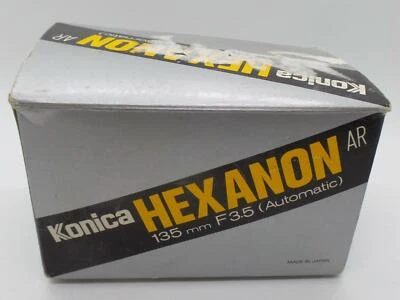 Lente de cámara vintage Hexanon Konica 135 mm f3,5 con caja original hecha en Japón Foto 1 de 4