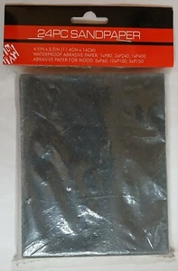 Verschiedene Körnung (24) Stück Schleifpapier Größe 4,5 x 5,5 Zoll Brandneu - Bild 1 von 3
