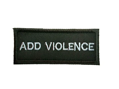 NIN Nine Inch Nails Patch Embroidered Iron/Sew on "Add Violence" 90s Industrial  - Image 1 of 3