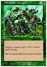 4x Monstrous Growth MTG 7th Edition NM Magic Regular