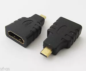5 pz convertitore adattatore placcato oro micro HDMI maschio tipo D a HDMI femmina tipo A - Foto 1 di 6