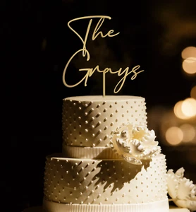 Personalized Handwritten Anniversary Wedding custom wording cake topper - Picture 1 of 8