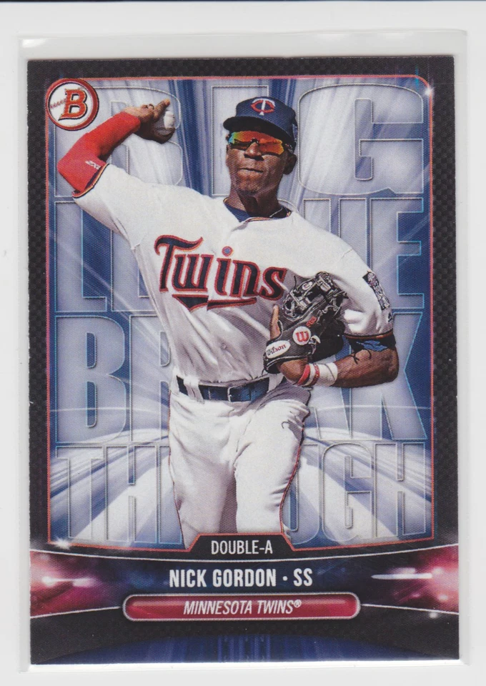 NICK GORDON 2018 Bowman Big League Breakthrough UNUSED Minnesota Twins - Image 1 of 1