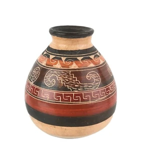 Vintage Guaitil Guanacaste Costa Rica Pottery Multicolor Ceramic Vase Handmade - Picture 1 of 14