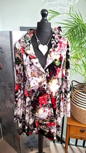 EPLISSE Taking shape ladies frock coat velvet steampunk jacket PLUS size 20 ARTY - Picture 1 of 12