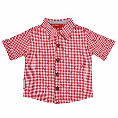 91525 Bondi Kinder Jungen Trachtenhemd Trachten Hemd Rot NEU Gr. 68 - 92 • 26.95€
