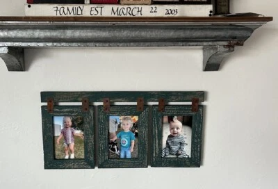 5x7 multi  collage rustic barn barnwood picture frame distressed wood weathered - Image 1 of 4