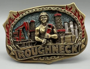 Cool Looking Vintage 1982 Roughneck Gürtelschnalle Ölfeld Gürtelschnalle - Bild 1 von 3