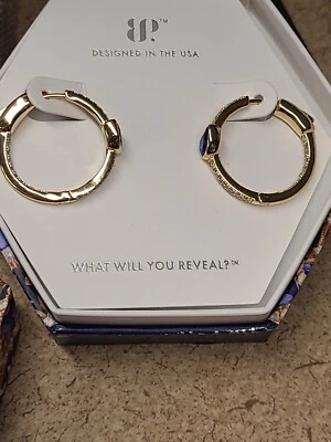 Bomb Party September 2024 Earrings RBP 8162 "We Love a Hoop Moment" Gold Plating - Image 1 of 4