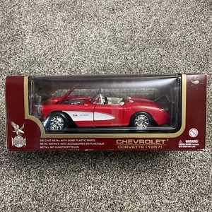 Road Legends 1957 Red Chevrolet Corvette Convertible Die Cast 1/18 Scale Beauty - Picture 1 of 10