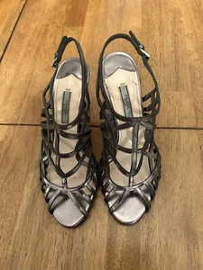 Prada decolte in gabbia metallica US donna 6 scarpe/tacchi - Foto 1 di 14