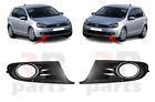 FOR VW GOLF VI 2009 - 2013 FRONT BUMPER FOGLIGHT GRILLE WITH CHROME FRAME PAIR