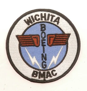 Vintage Boeing Witchita BMAC (Boeing Military Airplane Co) totem palo patch logo - Foto 1 di 2