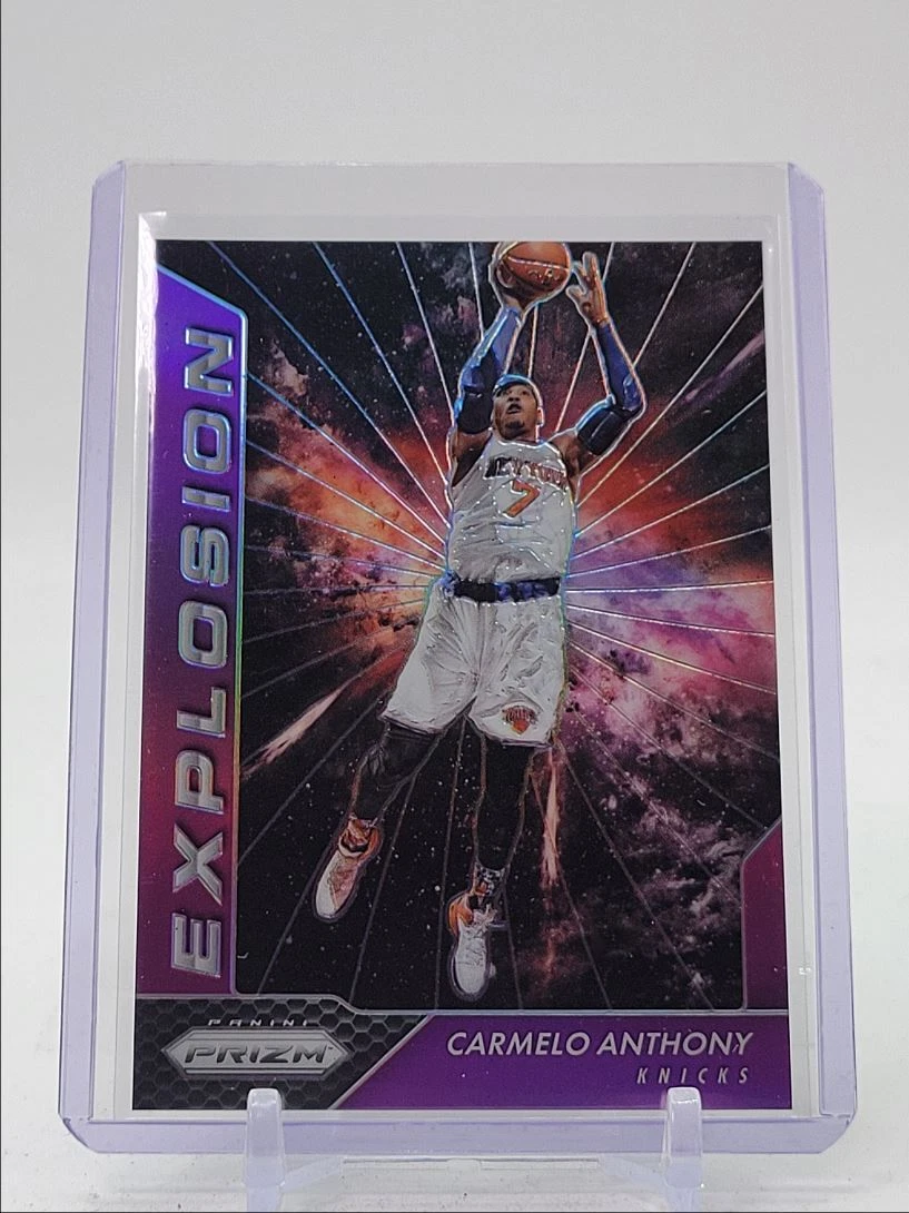 CARMELO ANTHONY 2016-17 PANINI PRIZM BASKETBALL EXPLOSION PURPLE /75 Q0829