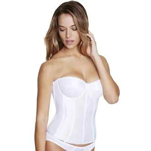 Dominique 38B Juliette Satin Corset Bridal Bra 8950 Removable Straps NWT - Picture 1 of 12