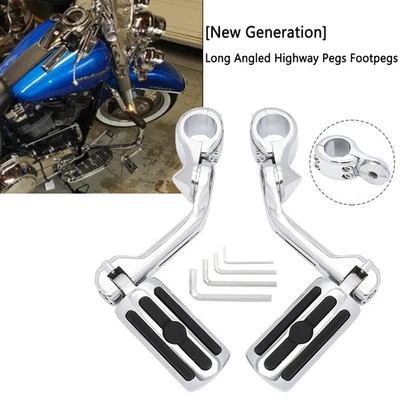 1-1/4" 32mm Footpegs Pedals Clamp Kit For Harley Sportster / Touring / Dyna Foto 1 de 4