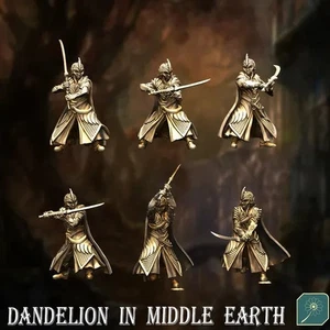 Golden Wood Elf Footmen (Two-Handed Glaivemen) | 28mm Tabletop | 3D Print | LO - Picture 1 of 2