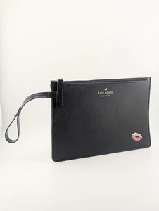 Kate Spade x Disney Minnie Mouse Geldbörse Portemonnaie Tasche Etui Schwarz Rosa Lippen Selten - Bild 1 von 10